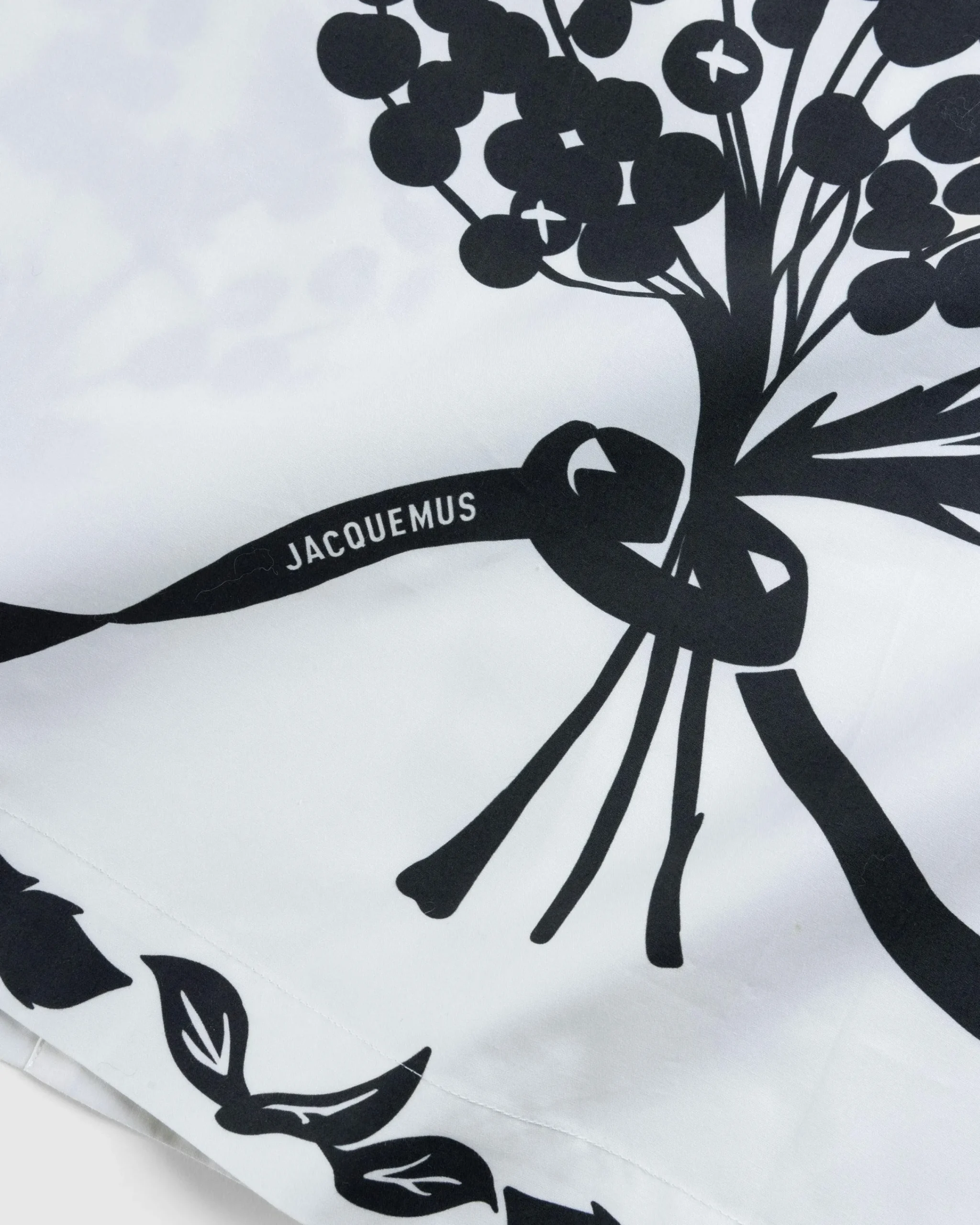 JACQUEMUS La Chemise Jean Print Mimosa Frise Black- Shirts