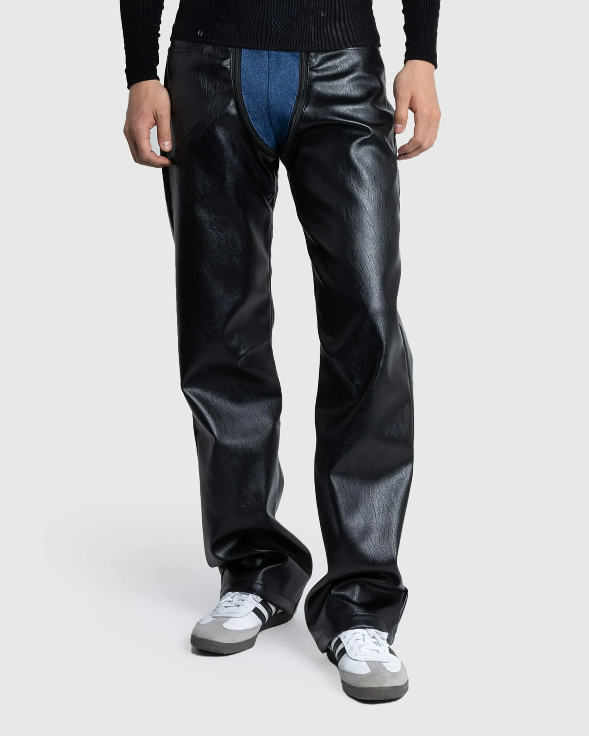 GmbH Lata Faux Leather Denim Pants- Pants