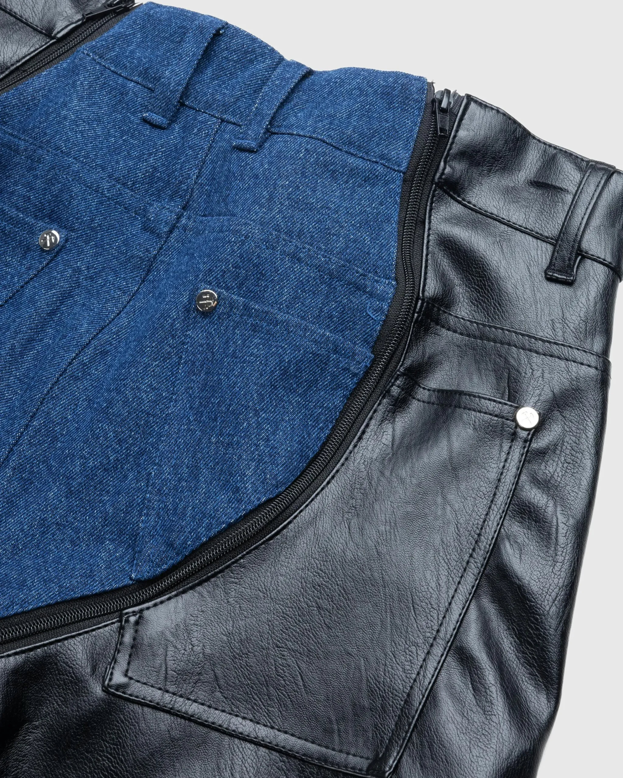 GmbH Lata Faux Leather Denim Pants- Pants