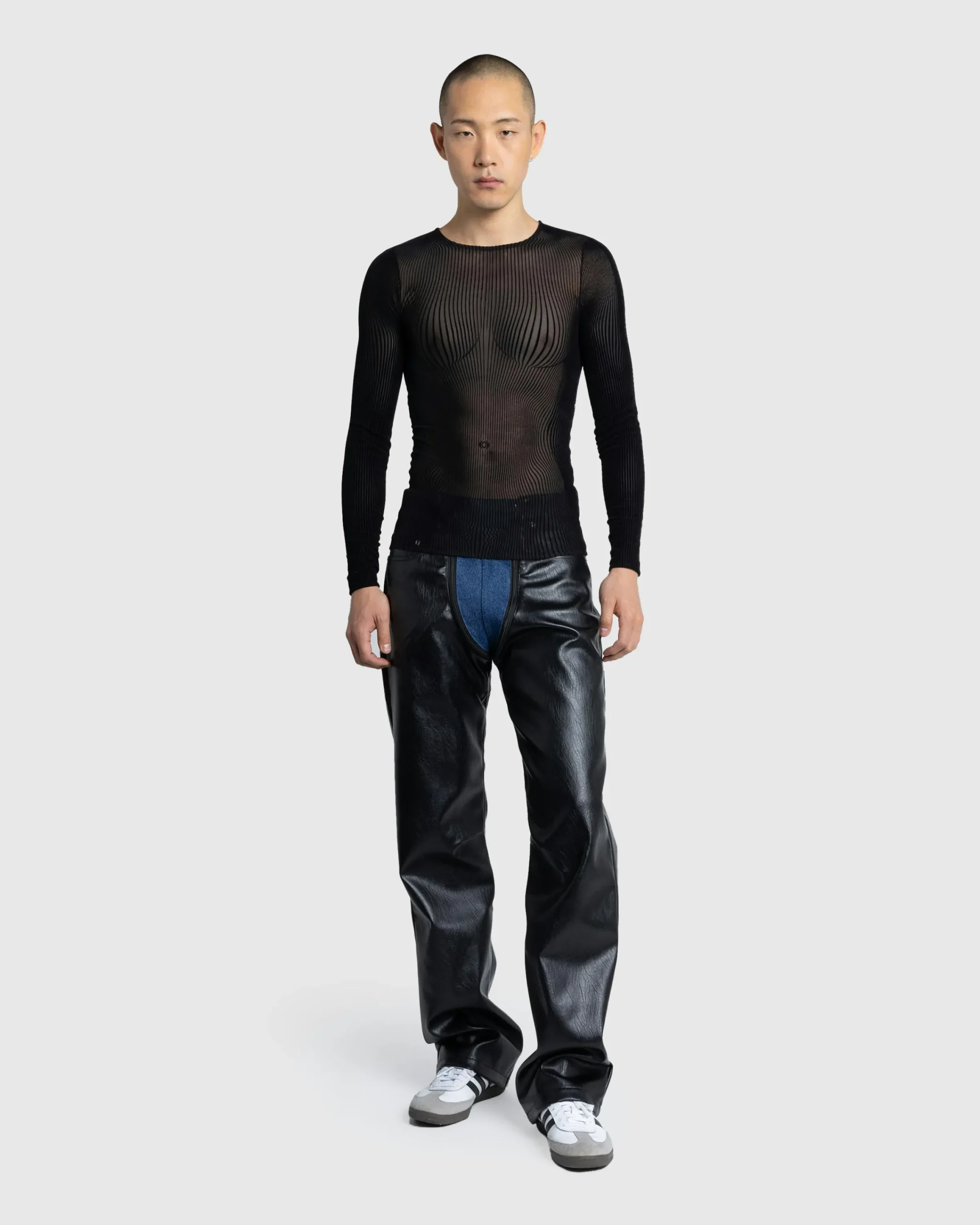 GmbH Lata Faux Leather Denim Pants- Pants