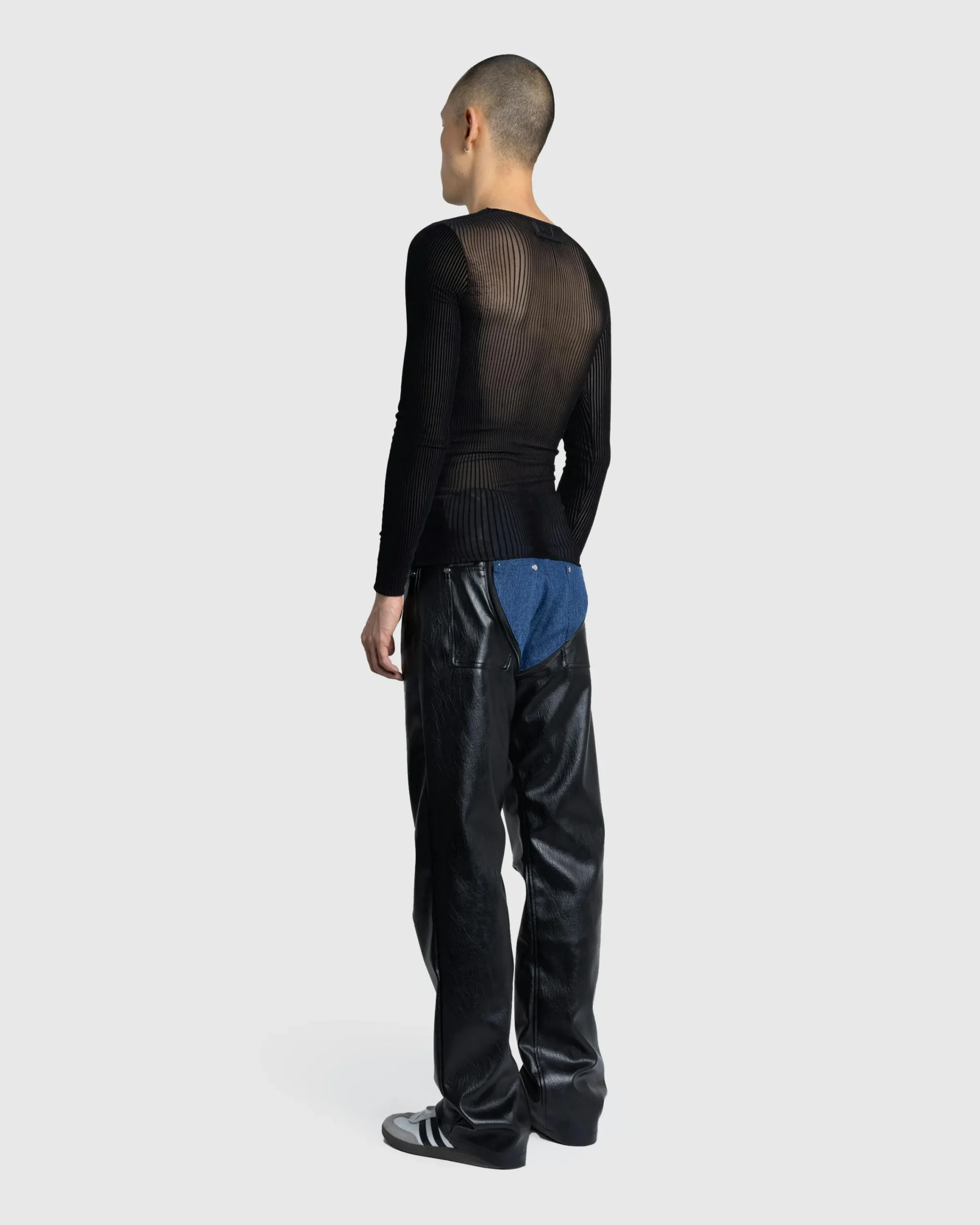 GmbH Lata Faux Leather Denim Pants- Pants