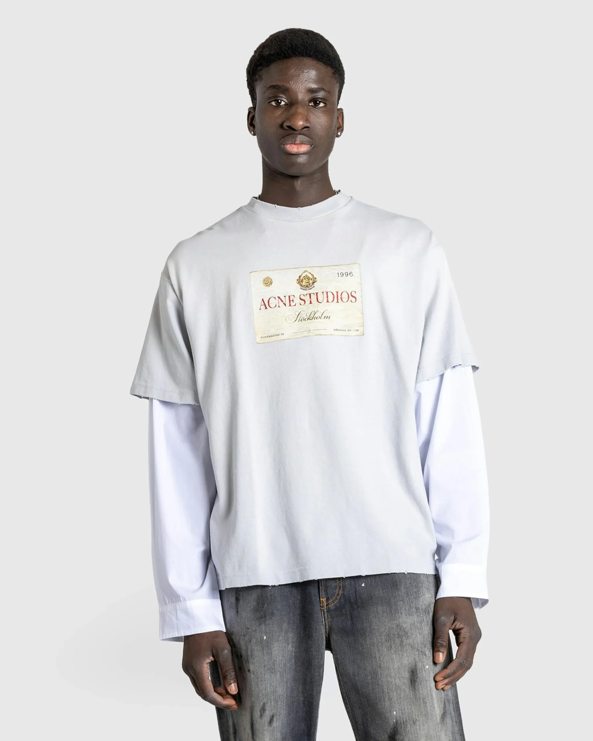 Acne Studios Layered Print T-Shirt- Tops