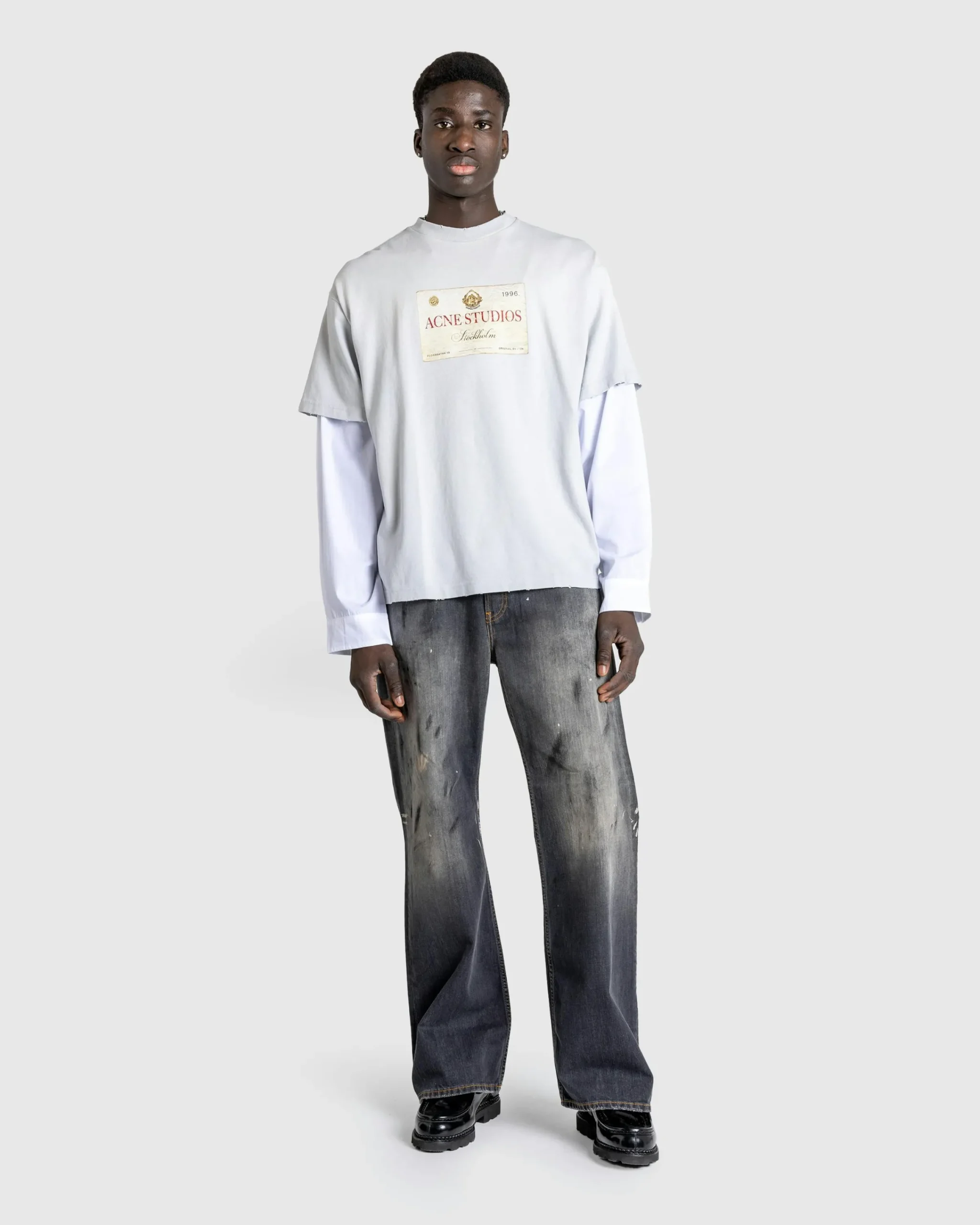 Acne Studios Layered Print T-Shirt- Tops