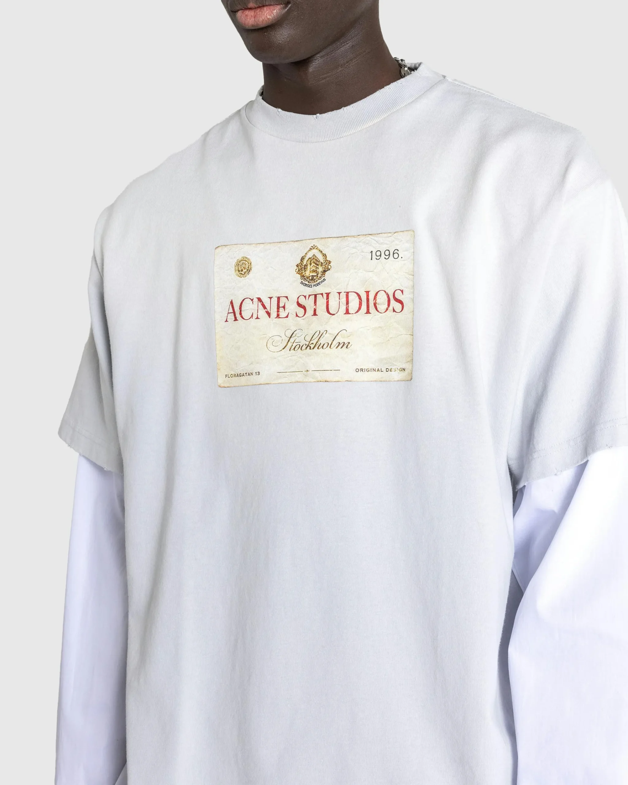Acne Studios Layered Print T-Shirt- Tops