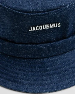JACQUEMUS Le Bob Gadjo Navy/Navy Stripe- Hats