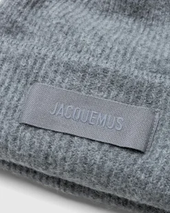JACQUEMUS Le Bonnet Grosgrain Dark Grey- Hats