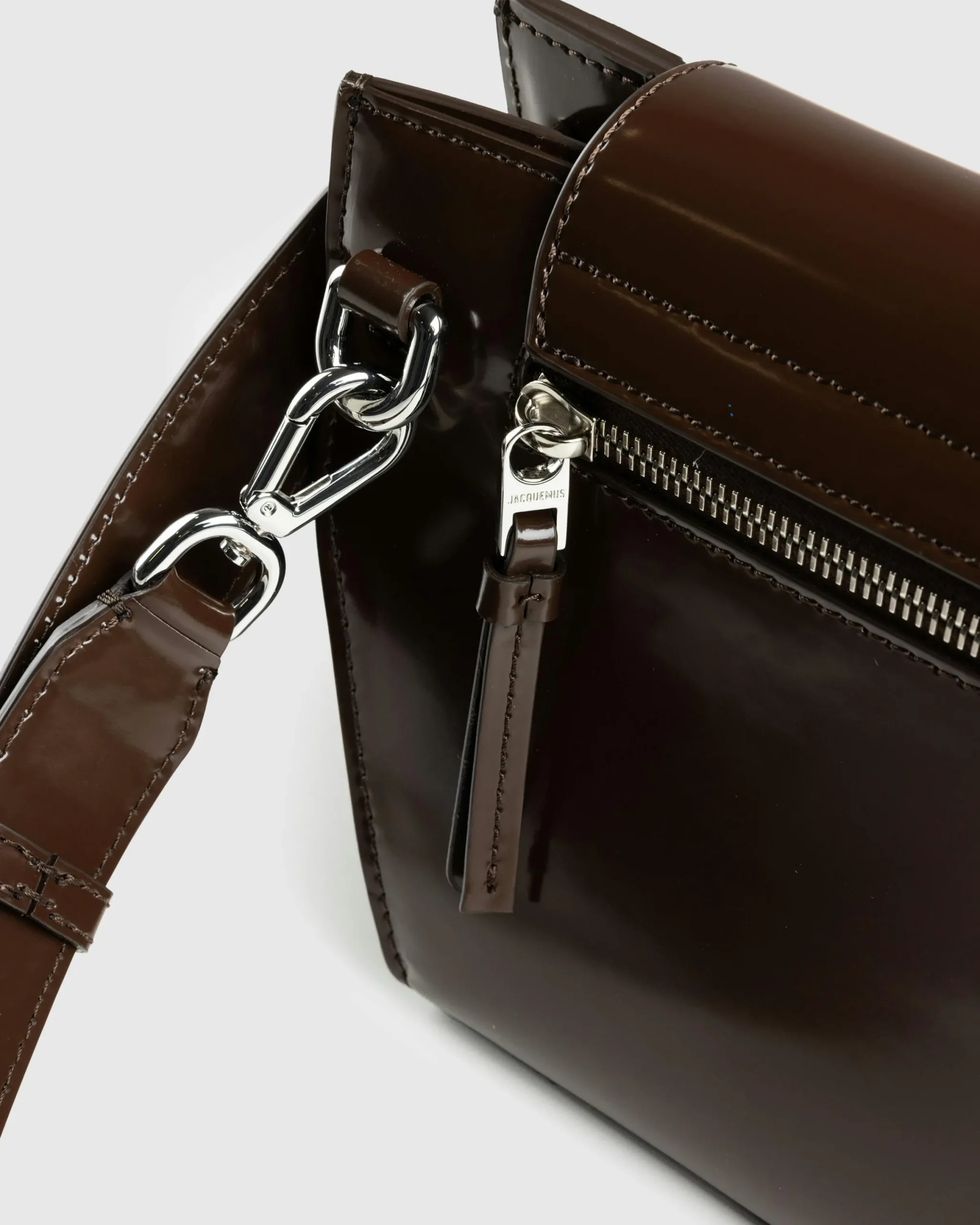 JACQUEMUS Le Messenger Capri Midnight Brown- Bags