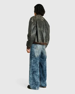 Acne Studios Leather Bomber Jacket- Outerwear