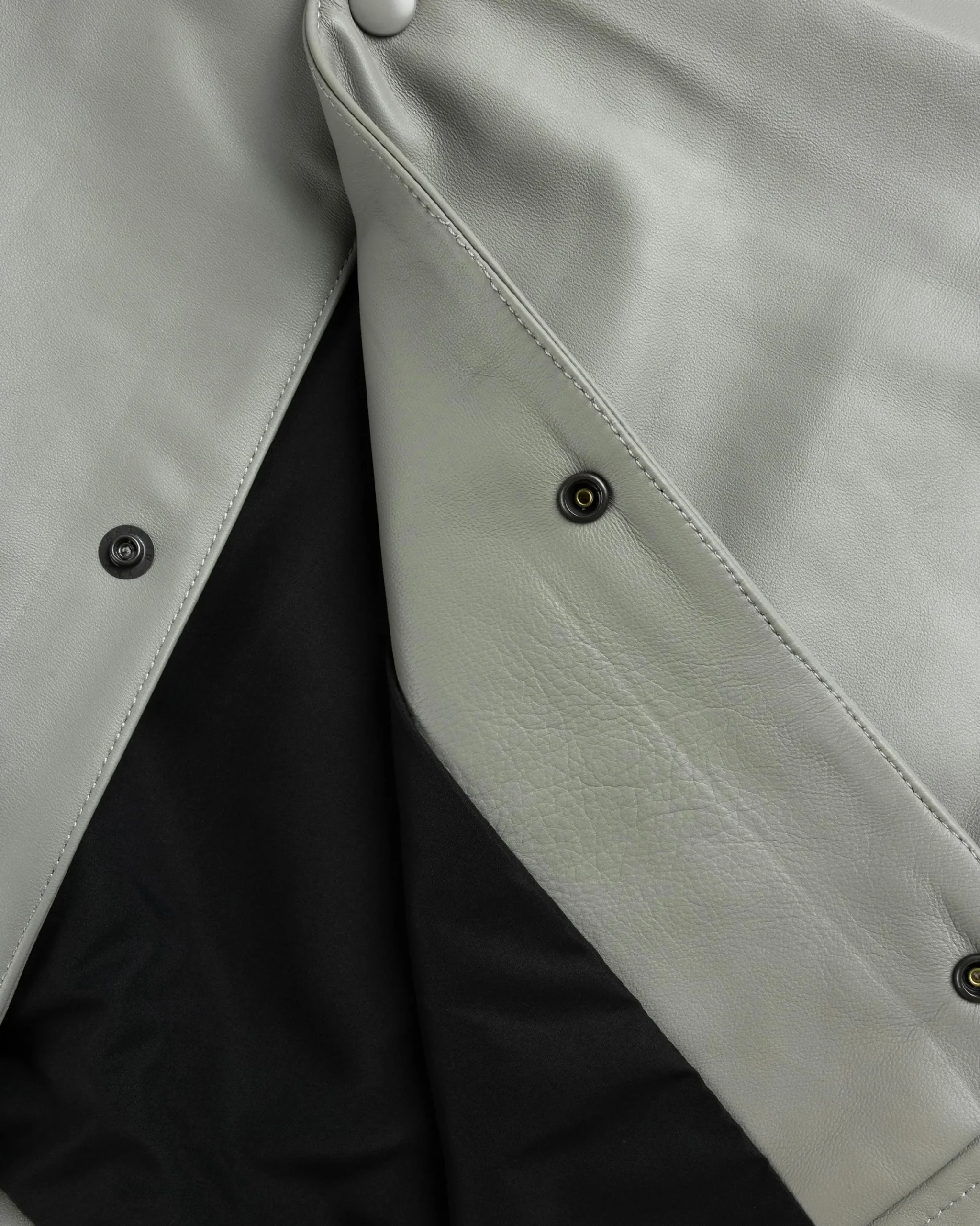 Highsnobiety HS05 Leather Shirt Jacket Beige- Outerwear