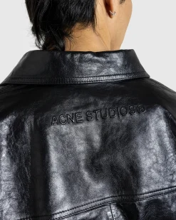 Acne Studios Leather Shirt Jacket- Outerwear