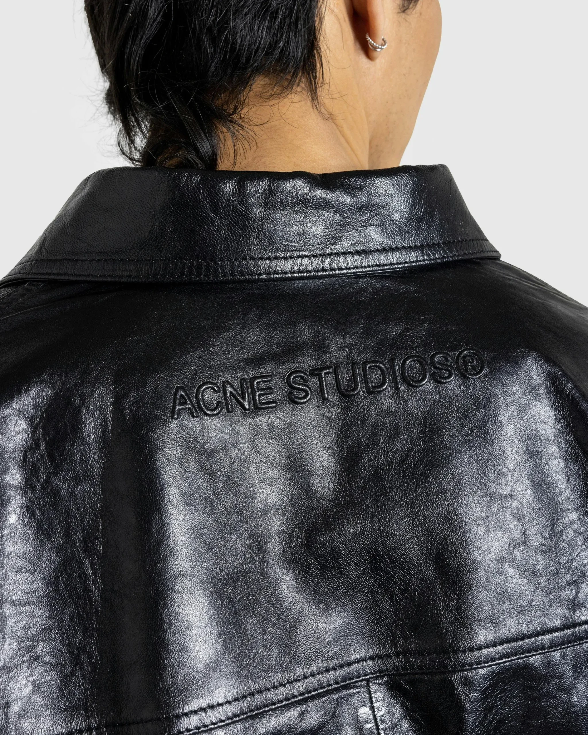 Acne Studios Leather Shirt Jacket- Outerwear