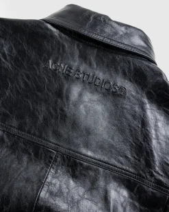 Acne Studios Leather Shirt Jacket- Outerwear