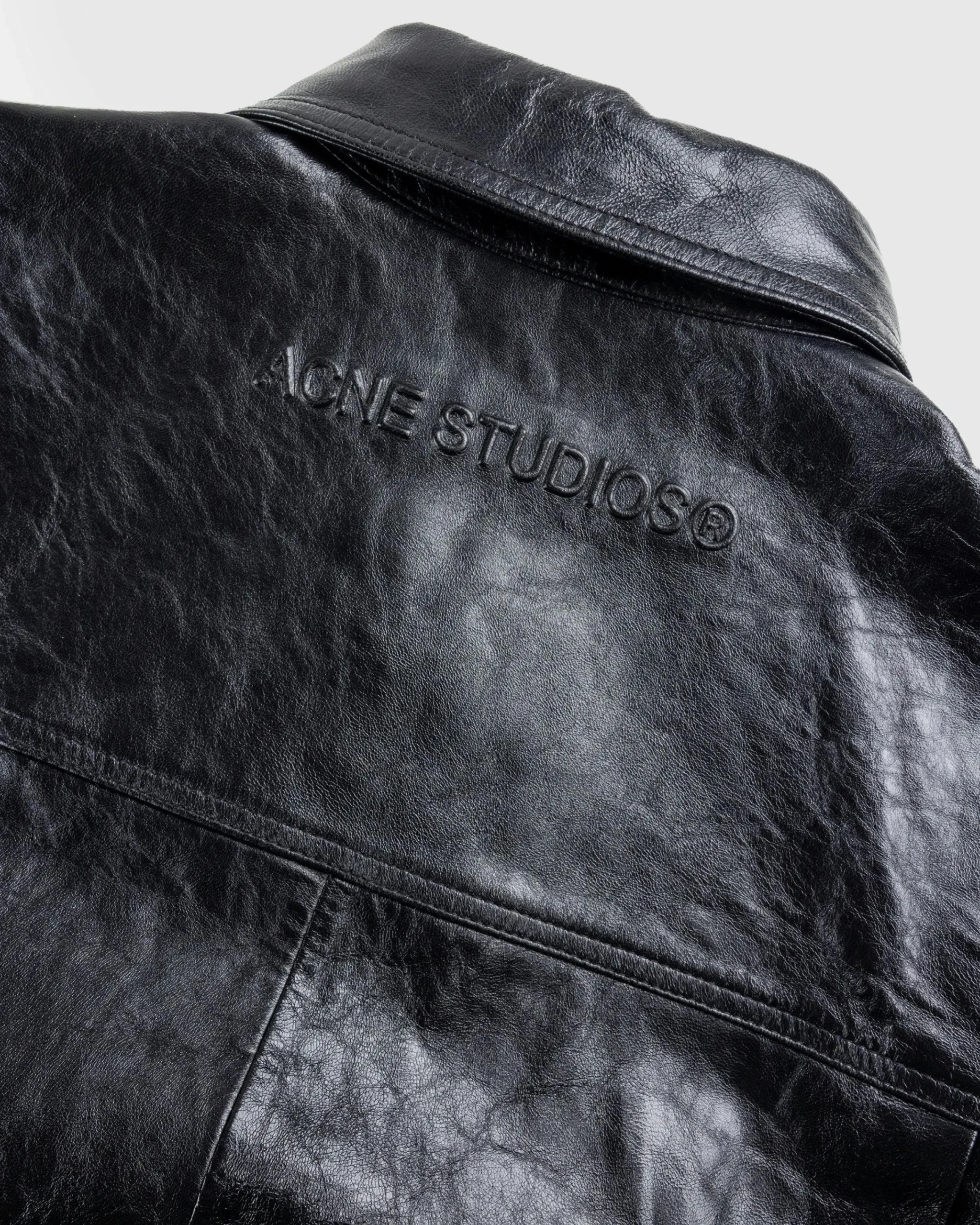 Acne Studios Leather Shirt Jacket- Outerwear