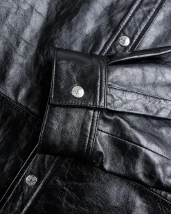 Acne Studios Leather Shirt Jacket- Outerwear