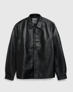 Highsnobiety HS05 Leather Shirt Jacket- Outerwear