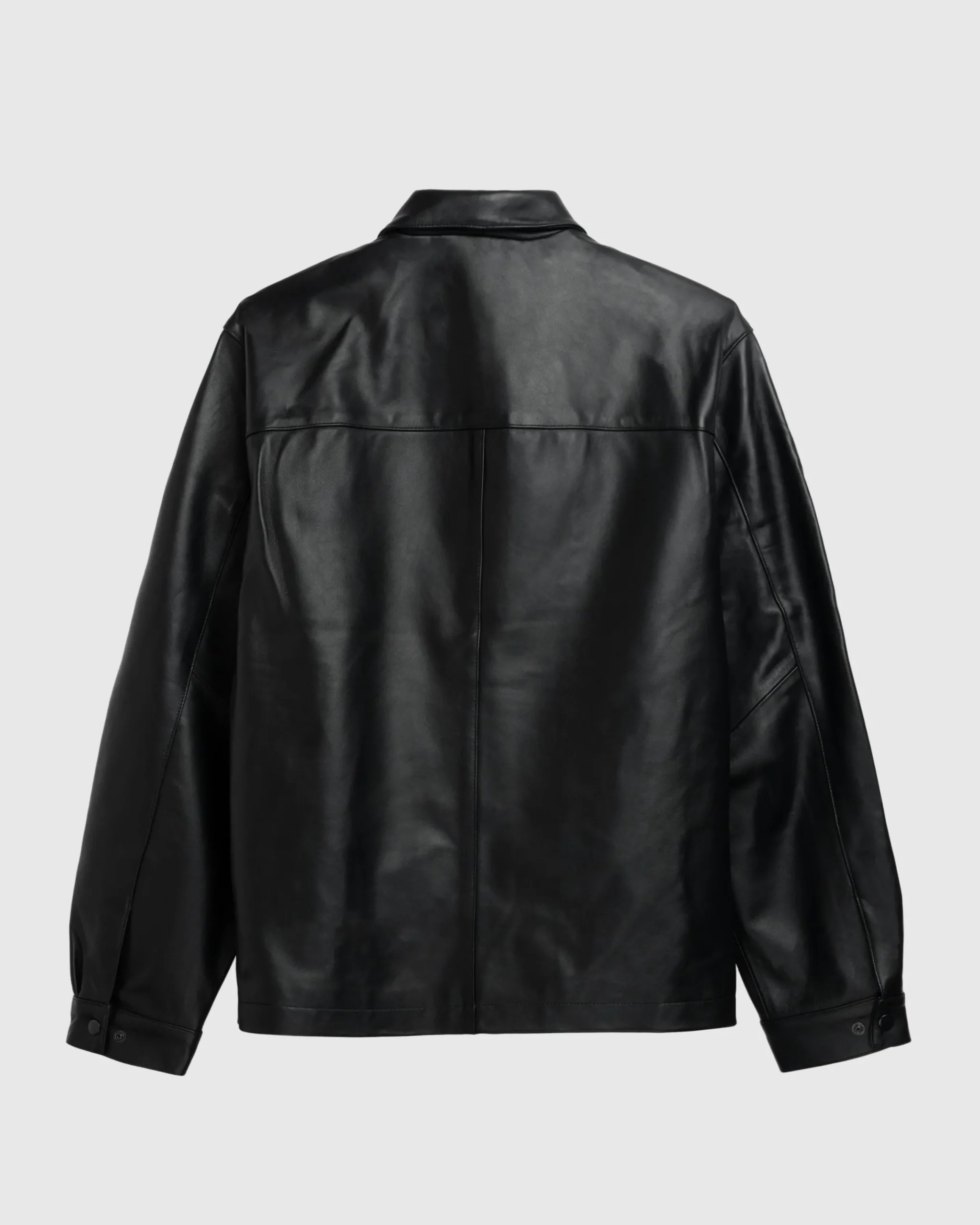 Highsnobiety HS05 Leather Shirt Jacket- Outerwear