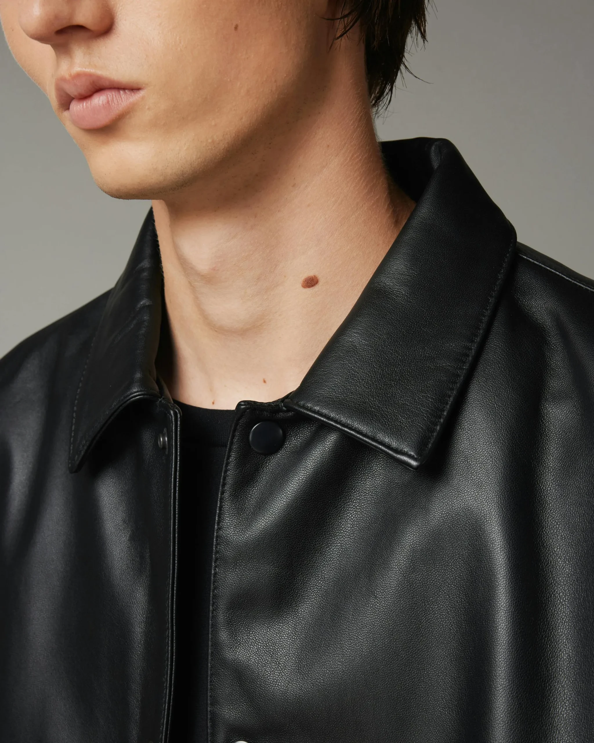 Highsnobiety HS05 Leather Shirt Jacket- Outerwear