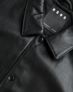 Highsnobiety HS05 Leather Shirt Jacket- Outerwear