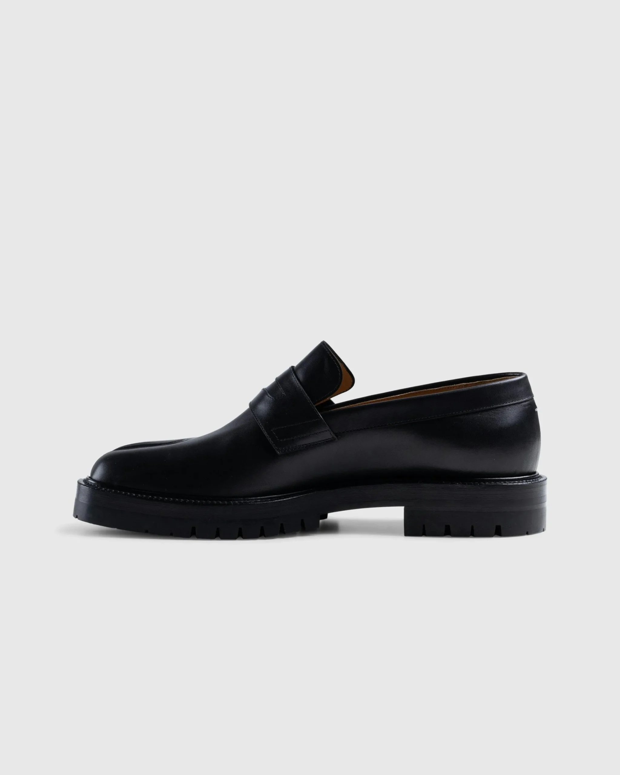 Maison Margiela Leather Tabi Mocassin Black- Shoes