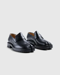Maison Margiela Leather Tabi Mocassin Black- Shoes