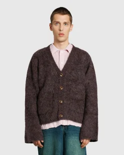Séfr Lee Cardigan Lilac Melange Alpaca- Knitwear