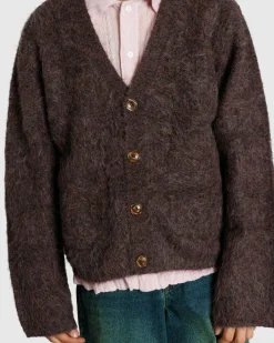 Séfr Lee Cardigan Lilac Melange Alpaca- Knitwear