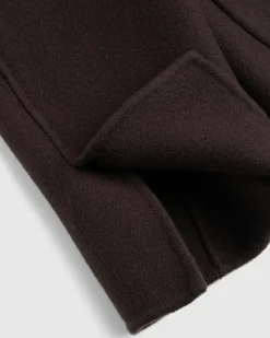 Meta Campania Collective Leon Collarless Jacket Dark Chocolate Brown- Knitwear