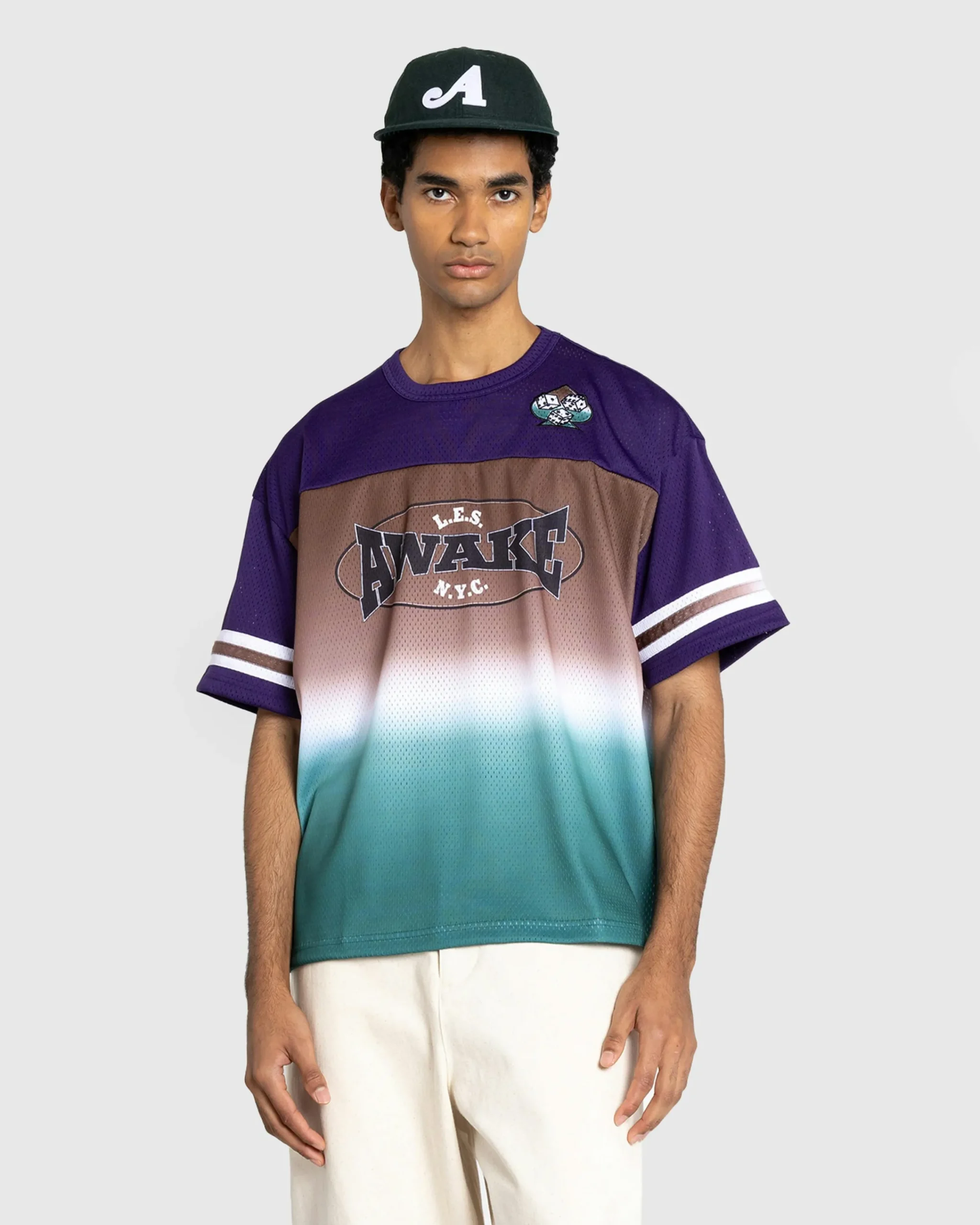 Awake NY LES Football Jersey Brown/Multi- Tops