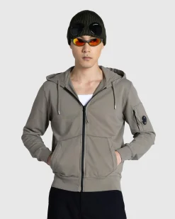 C.P. Company Light Fleece Zipped Hoodie- Sweats