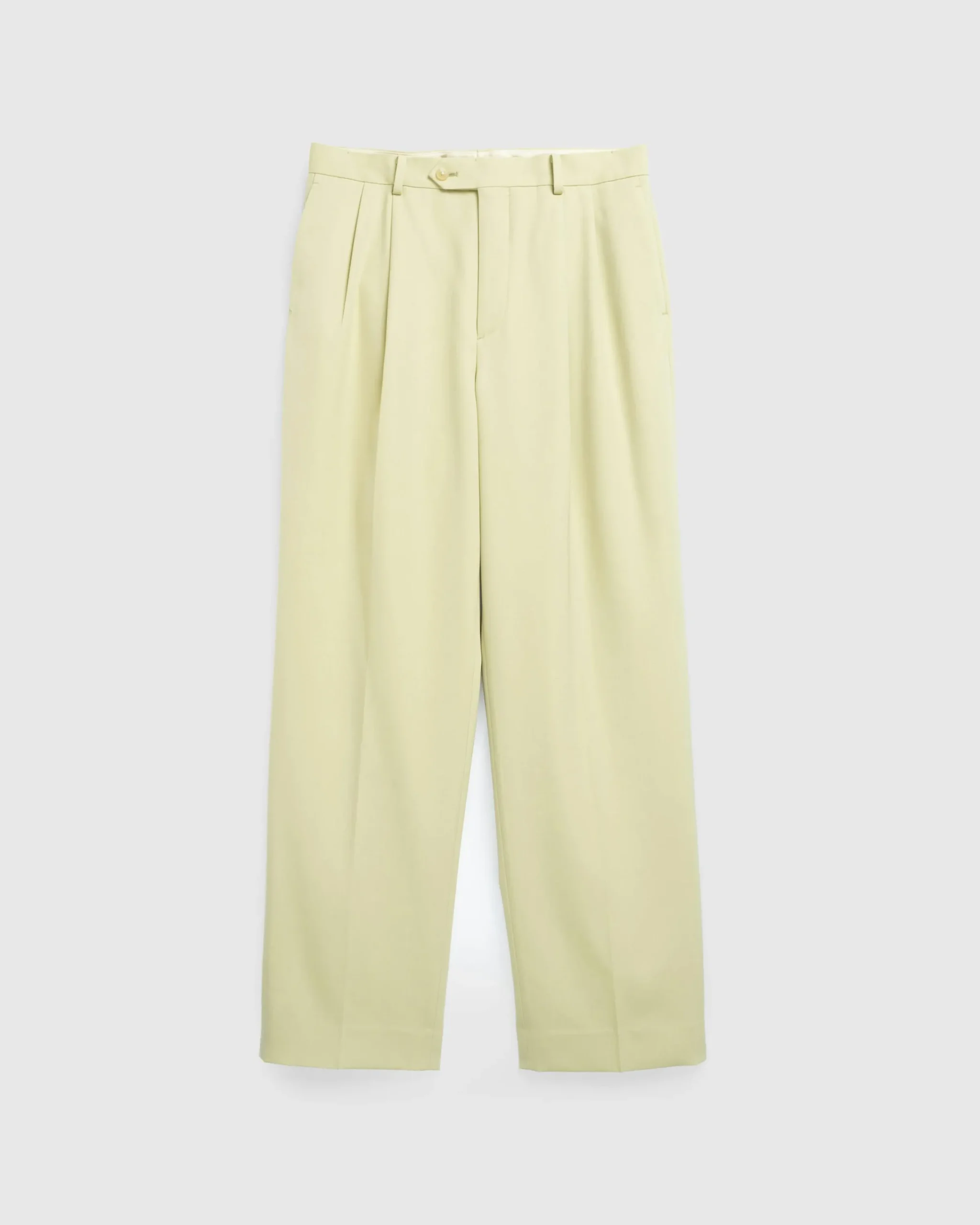 Auralee Light Wool Max Gabardine Two-Tuck Slacks Light Khaki- Pants