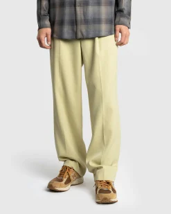 Auralee Light Wool Max Gabardine Two-Tuck Slacks Light Khaki- Pants