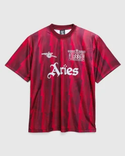 Aries Lightning Stripe Poly Tee- Tops