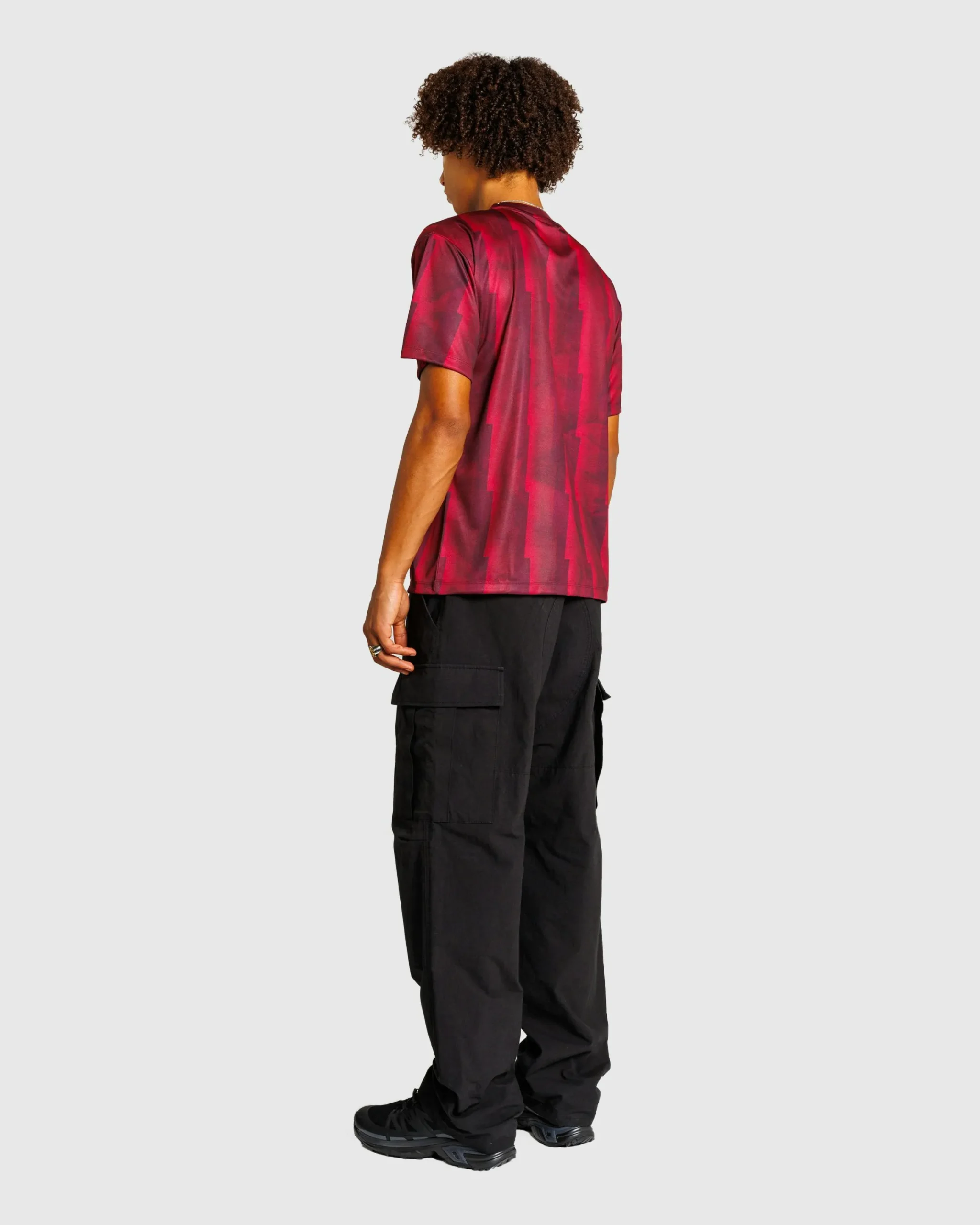 Aries Lightning Stripe Poly Tee- Tops