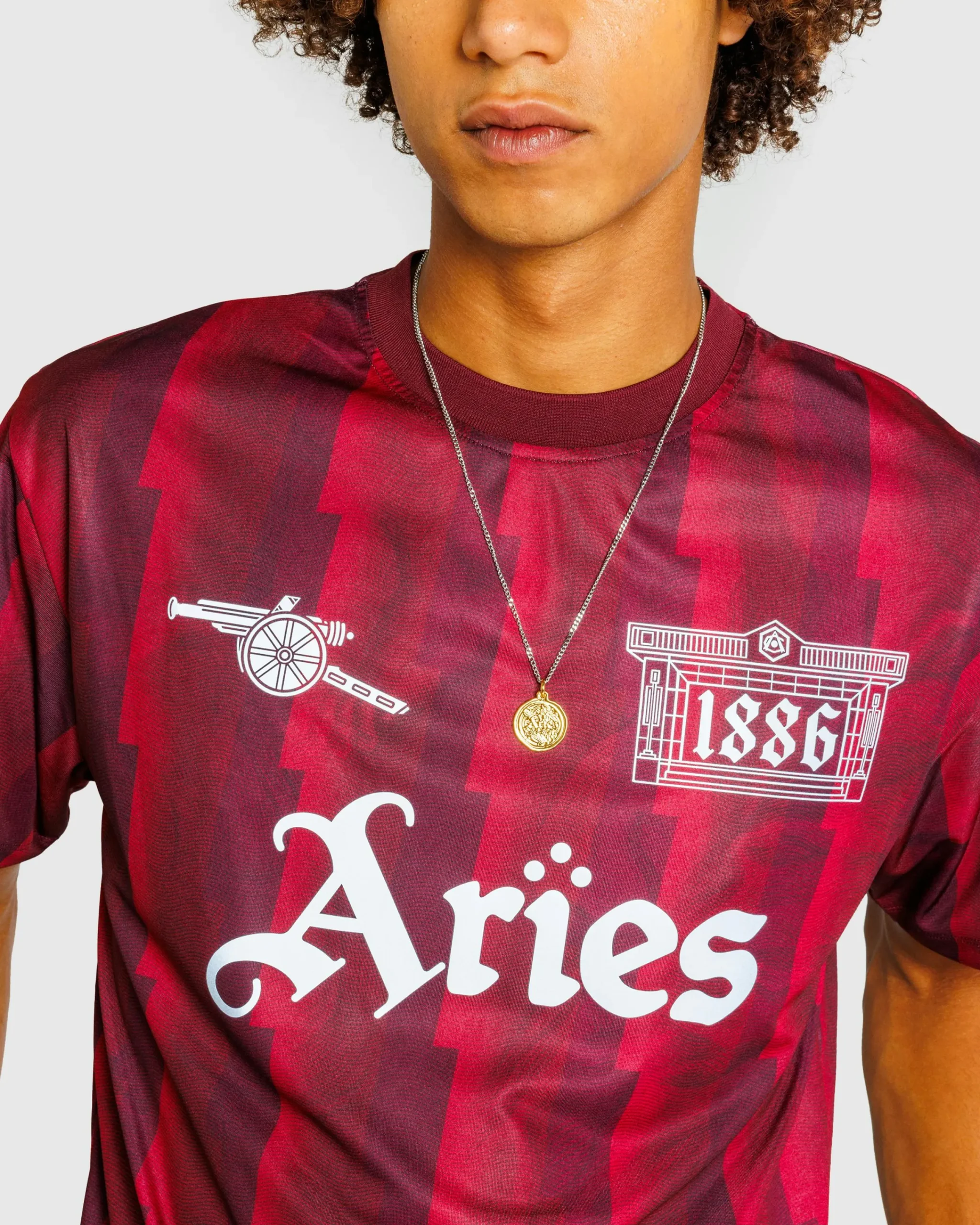 Aries Lightning Stripe Poly Tee- Tops