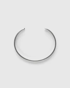 Maison Margiela Logo Cuff Bracelet Silver- Jewelry