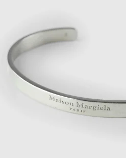 Maison Margiela Logo Cuff Bracelet Silver- Jewelry