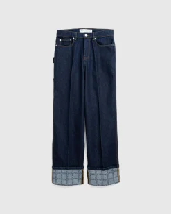 J.W. Anderson Logo Grid Turn Up Workwear Jeans- Pants