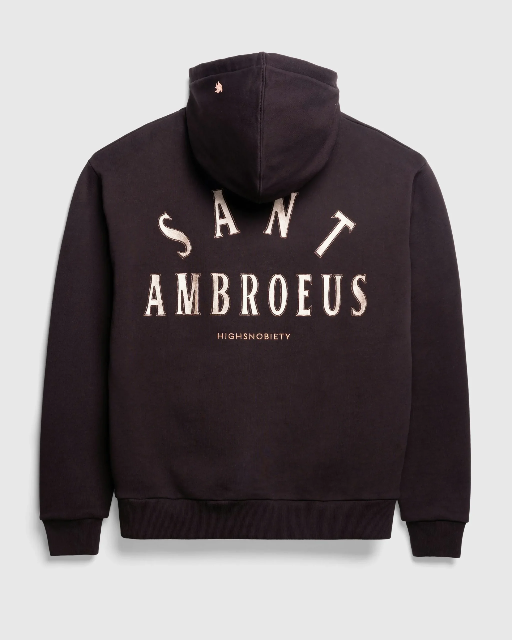 Sant Ambroeus Logo Hoodie Brown- Sweats