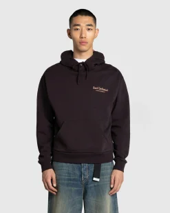 Sant Ambroeus Logo Hoodie Brown- Sweats