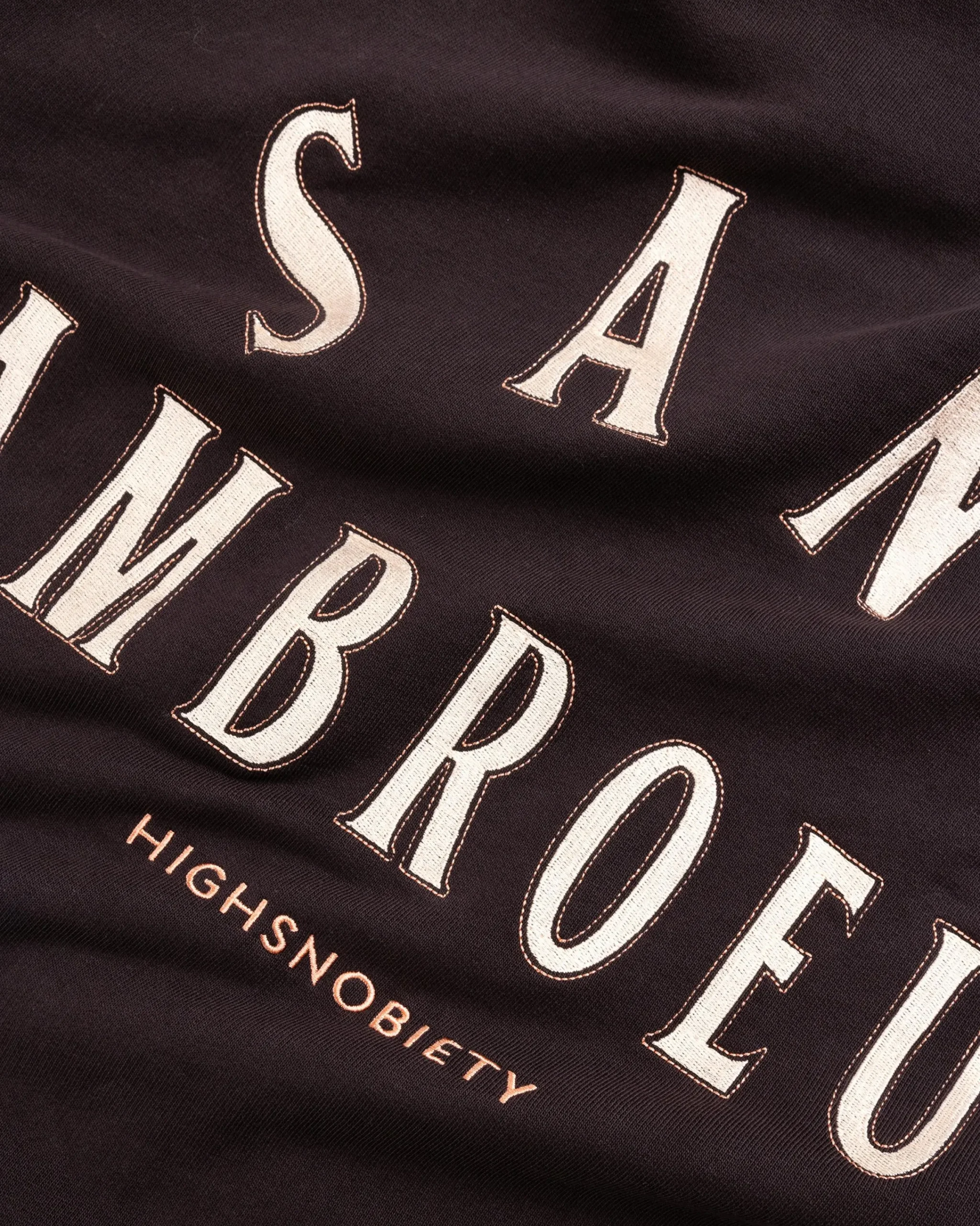 Sant Ambroeus Logo Hoodie Brown- Sweats