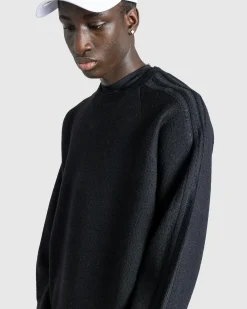 Y-3 Logo Knit Crew Sweatshirt- Knitwear