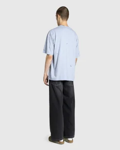 Acne Studios Logo T-Shirt Blue Melange- Tops