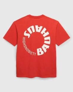 Highsnobiety Logo T-Shirt Dusty Red- Shirts