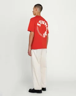 Highsnobiety Logo T-Shirt Dusty Red- Shirts