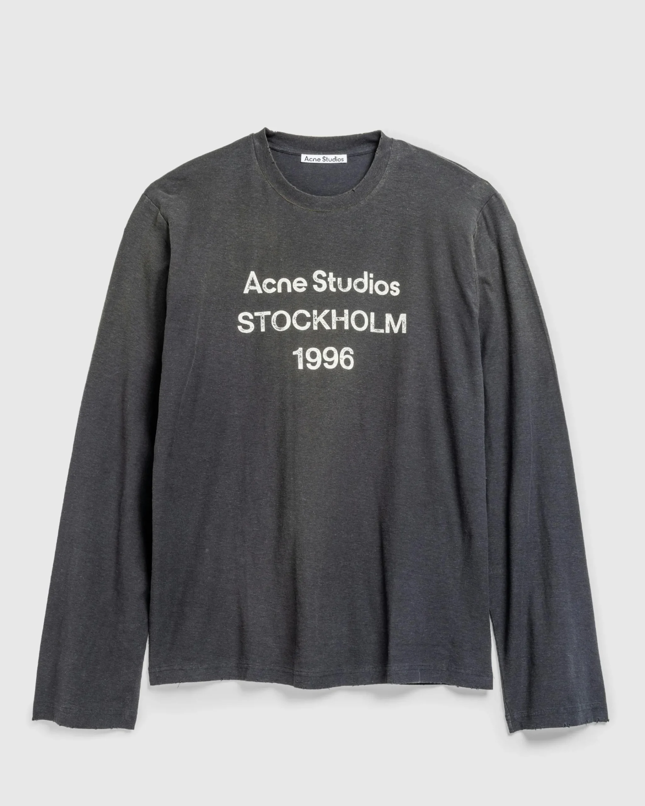 Acne Studios Logo T-Shirt Faded Black- Tops