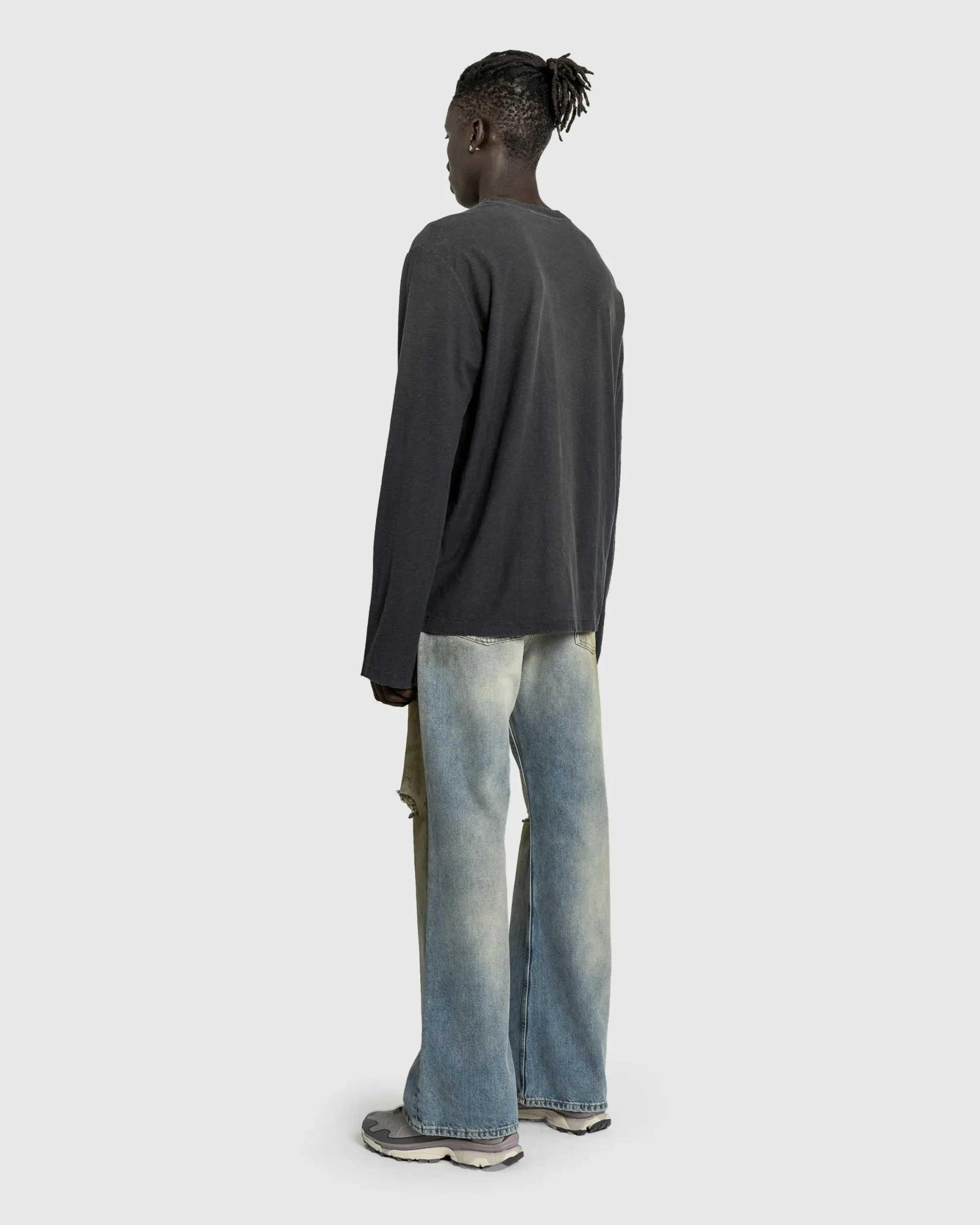Acne Studios Logo T-Shirt Faded Black- Tops
