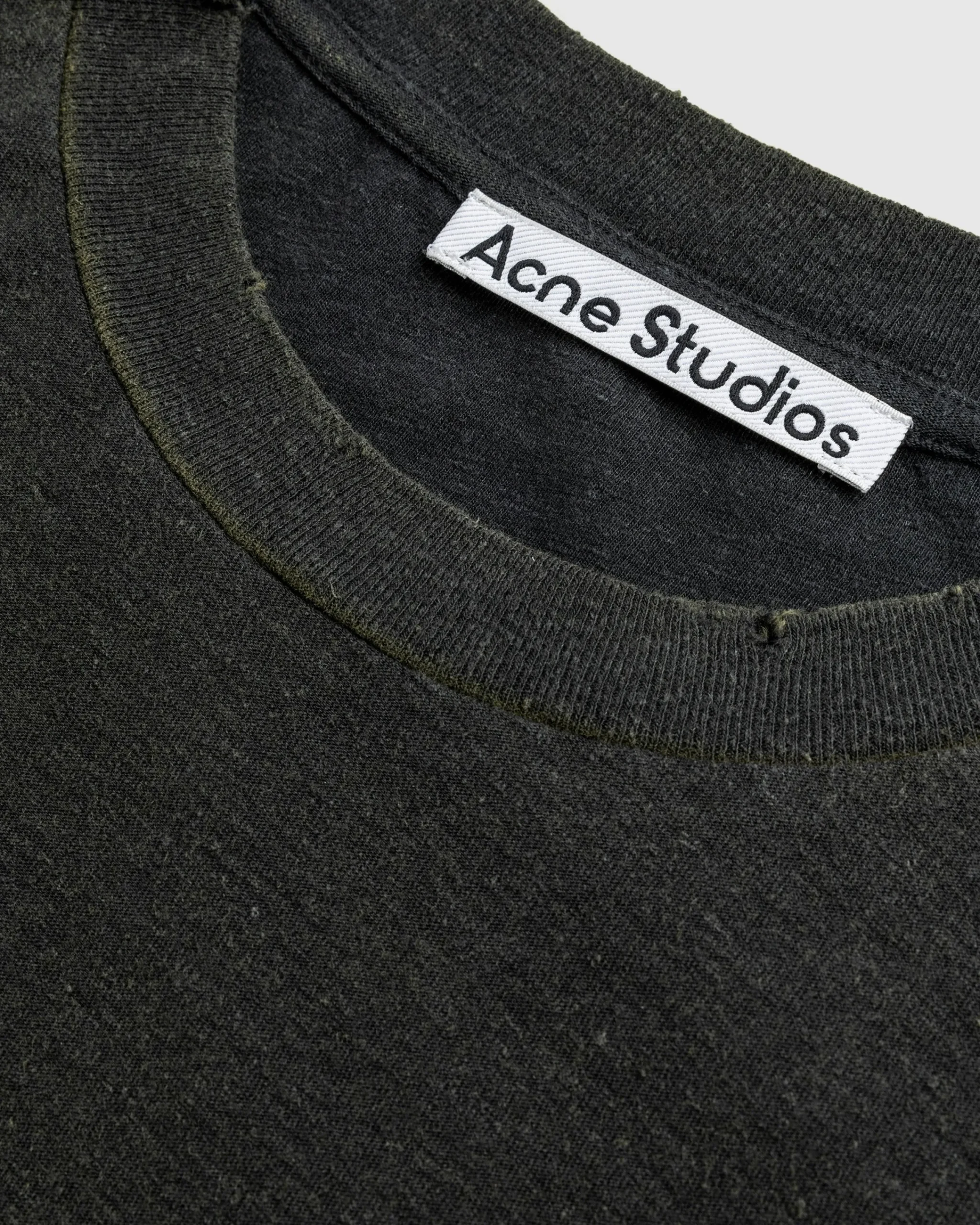 Acne Studios Logo T-Shirt Faded Black- Tops
