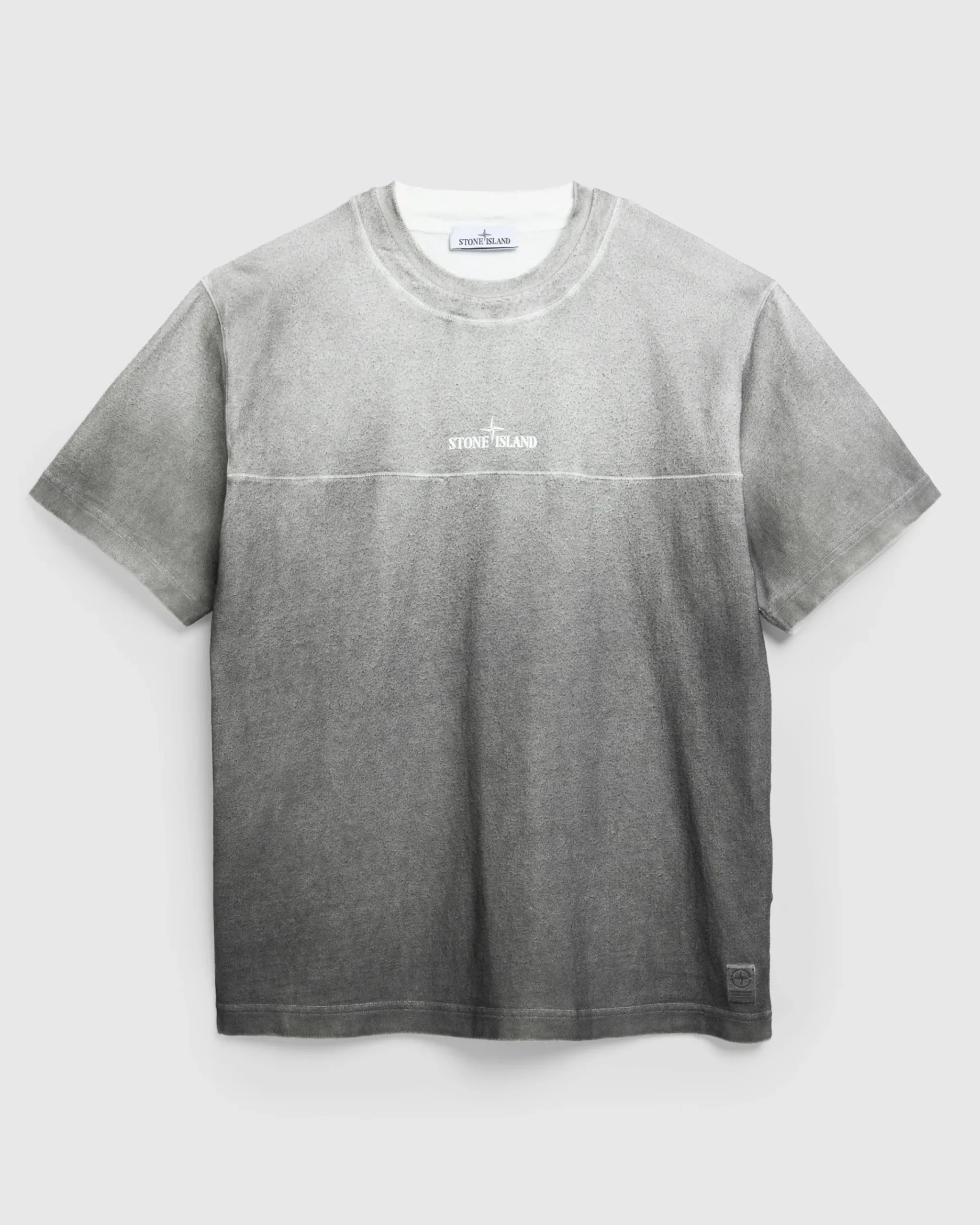 Stone Island Logo T-Shirt Lead Grey- Tops