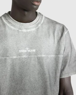 Stone Island Logo T-Shirt Lead Grey- Tops