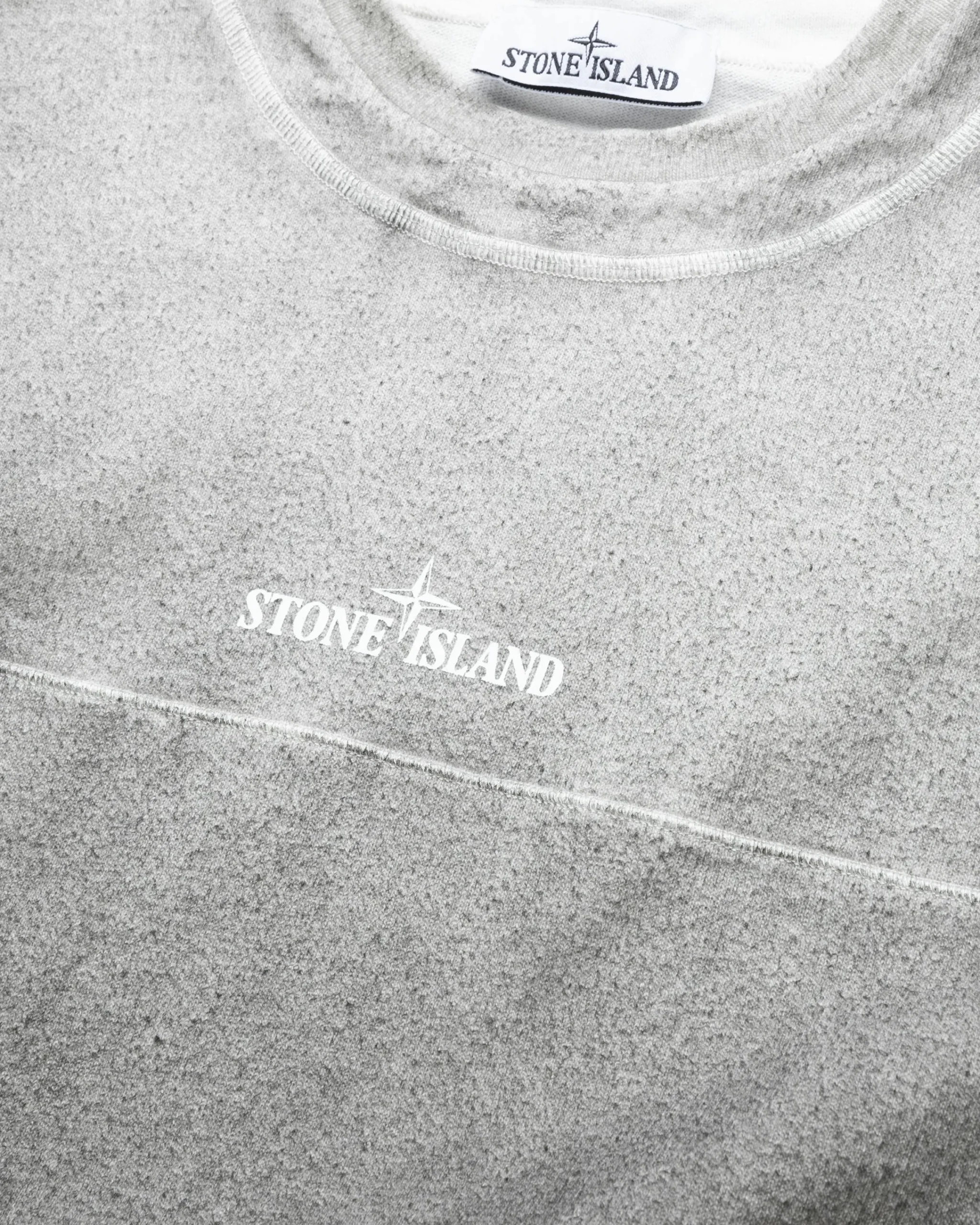 Stone Island Logo T-Shirt Lead Grey- Tops